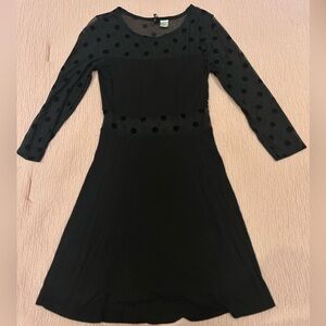 Black Polka Dot Mesh Dress